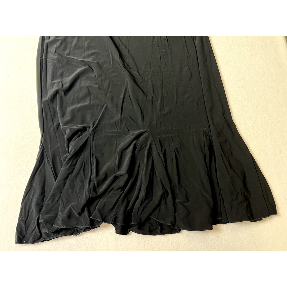 Susan Lawrence‎ y2K Midi Skirt Fits XL Black Dark Fairy Witchy Boho Pleated